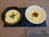 お粥の豆腐あんかけ