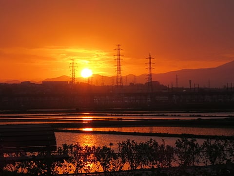 夕日